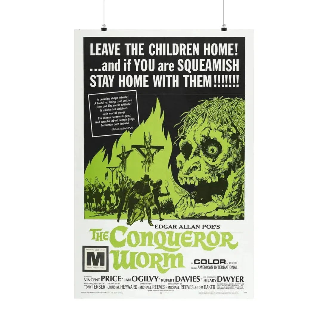 THE CONQUEROR WORM (WITCHFINDER GENERAL) 1968 - Paper Movie Poster 24″ x 36″ Matte - The Sticker Space