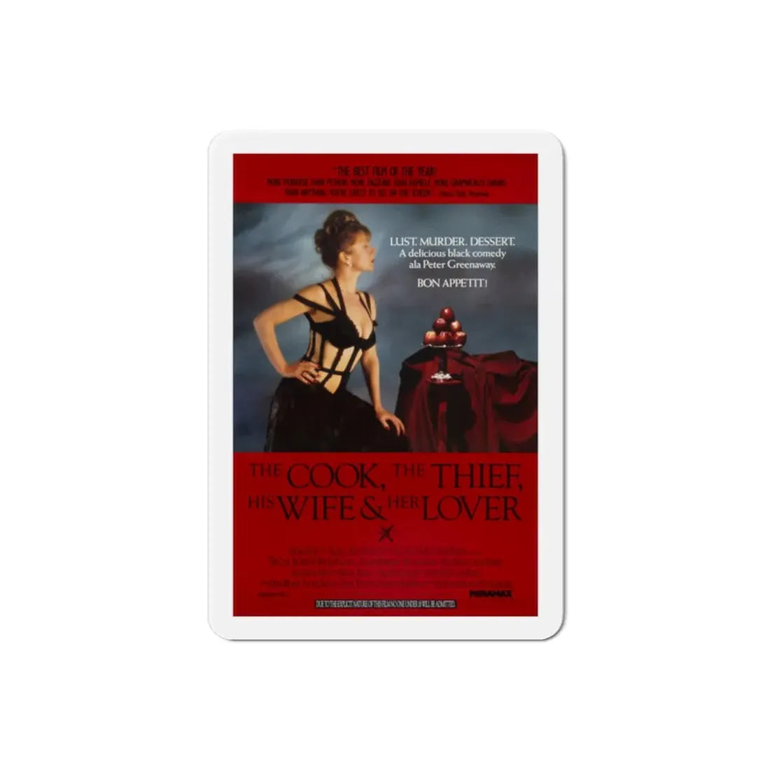 The Cook the Thief His Wife and Her Lover 1990 Movie Poster Refrigerator Magnet 2 Inch - The Sticker Space