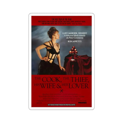 The Cook the Thief His Wife and Her Lover 1990 Movie Poster STICKER Vinyl Die-Cut Decal 4 Inch - The Sticker Space