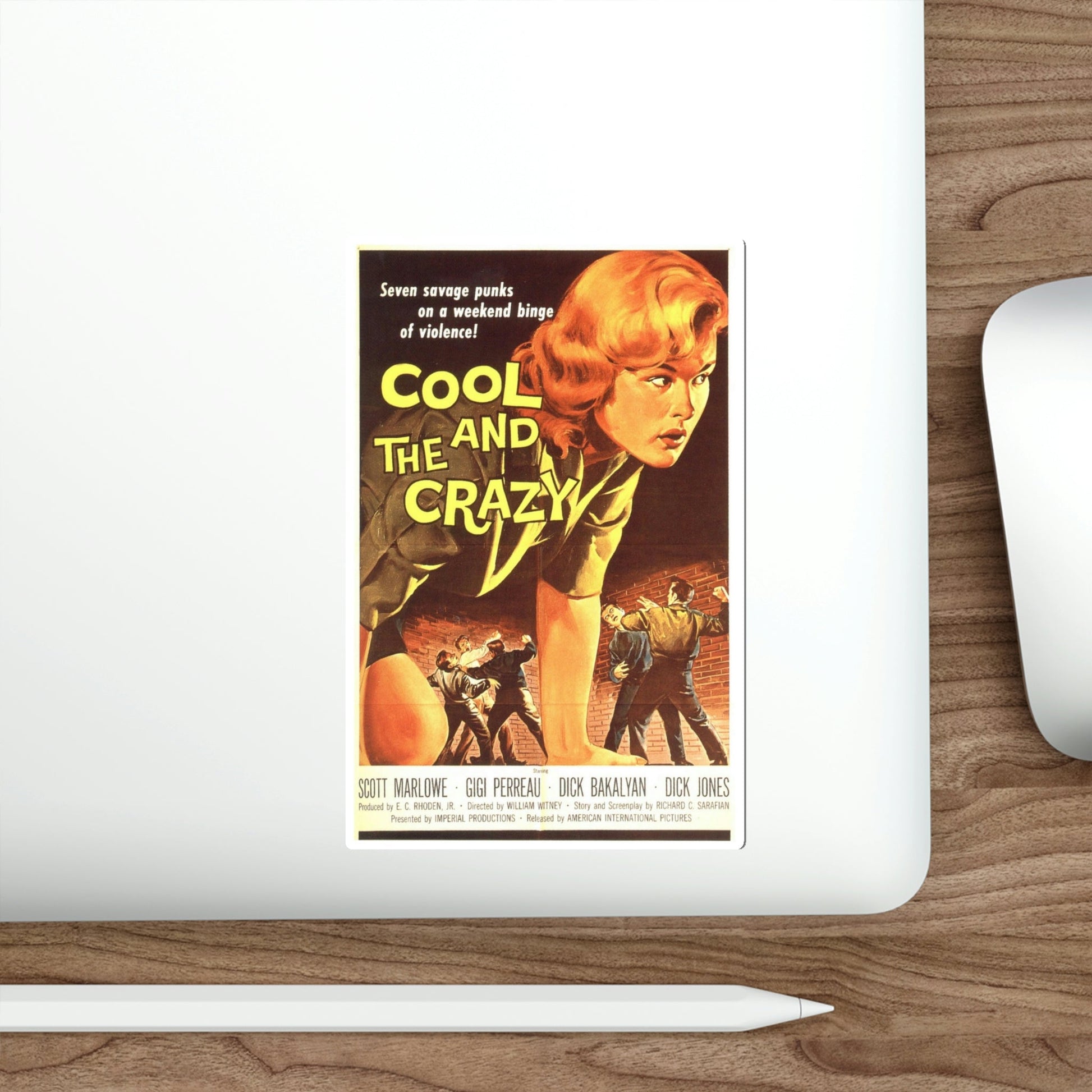 The Cool and the Crazy 1958 Movie Poster STICKER Vinyl Die-Cut Decal-The Sticker Space
