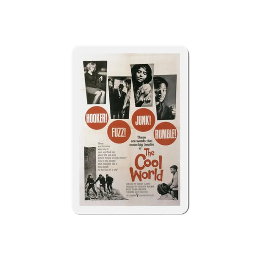 The Cool World 1964 Movie Poster Refrigerator Magnet 2 Inch - The Sticker Space