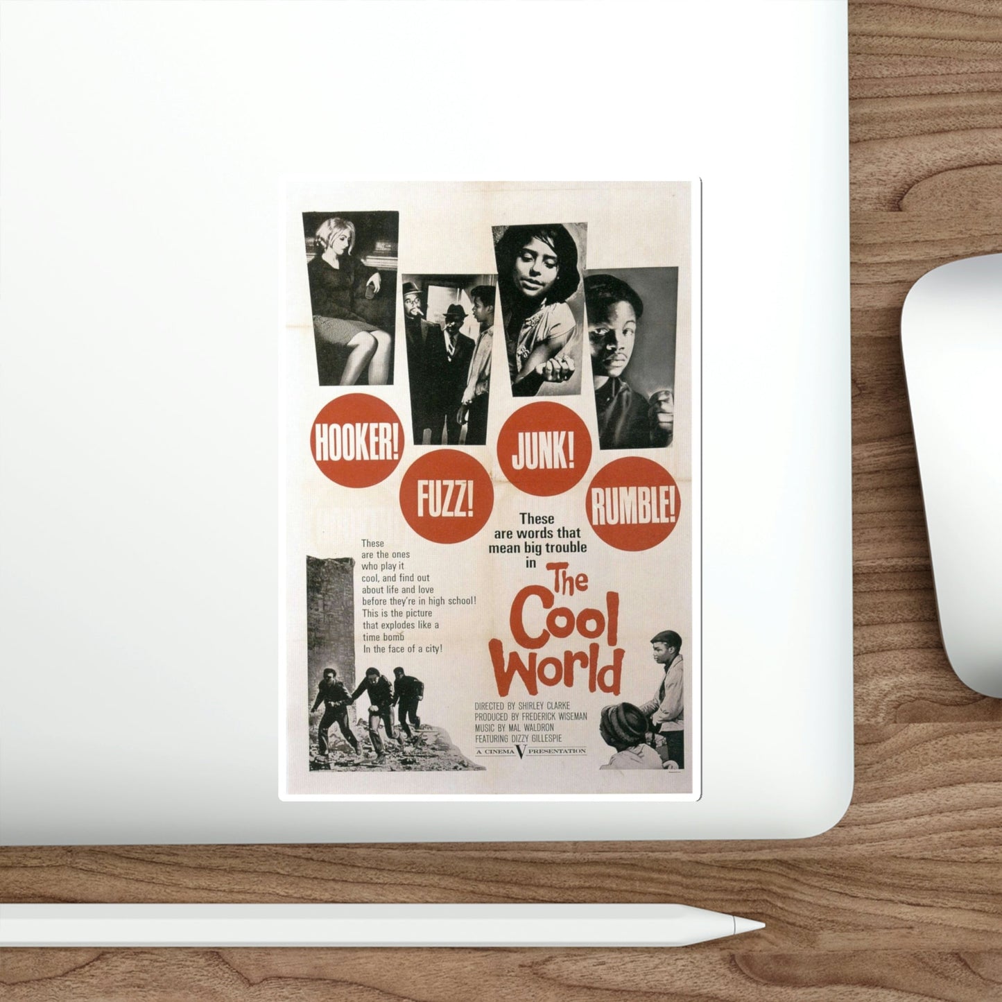 The Cool World 1964 Movie Poster STICKER Vinyl Die-Cut Decal-The Sticker Space