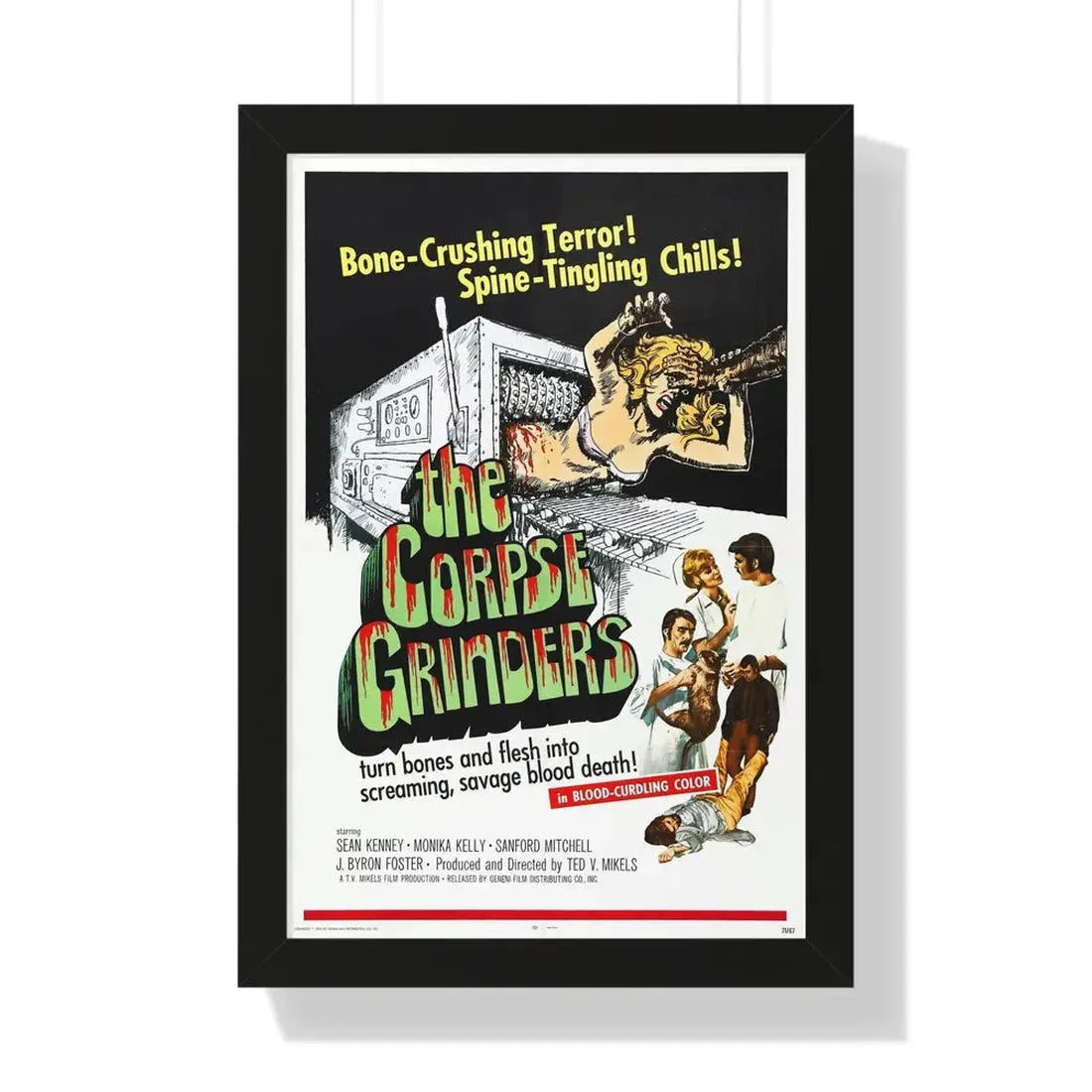 THE CORPSE GRINDERS 1971 - Framed Movie Poster 16″ x 24″ Black - The Sticker Space