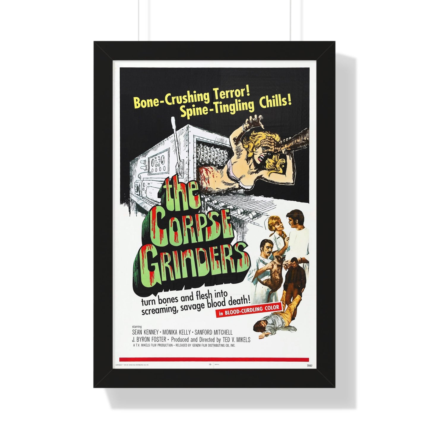 THE CORPSE GRINDERS 1971 - Framed Movie Poster-16″ x 24″-The Sticker Space