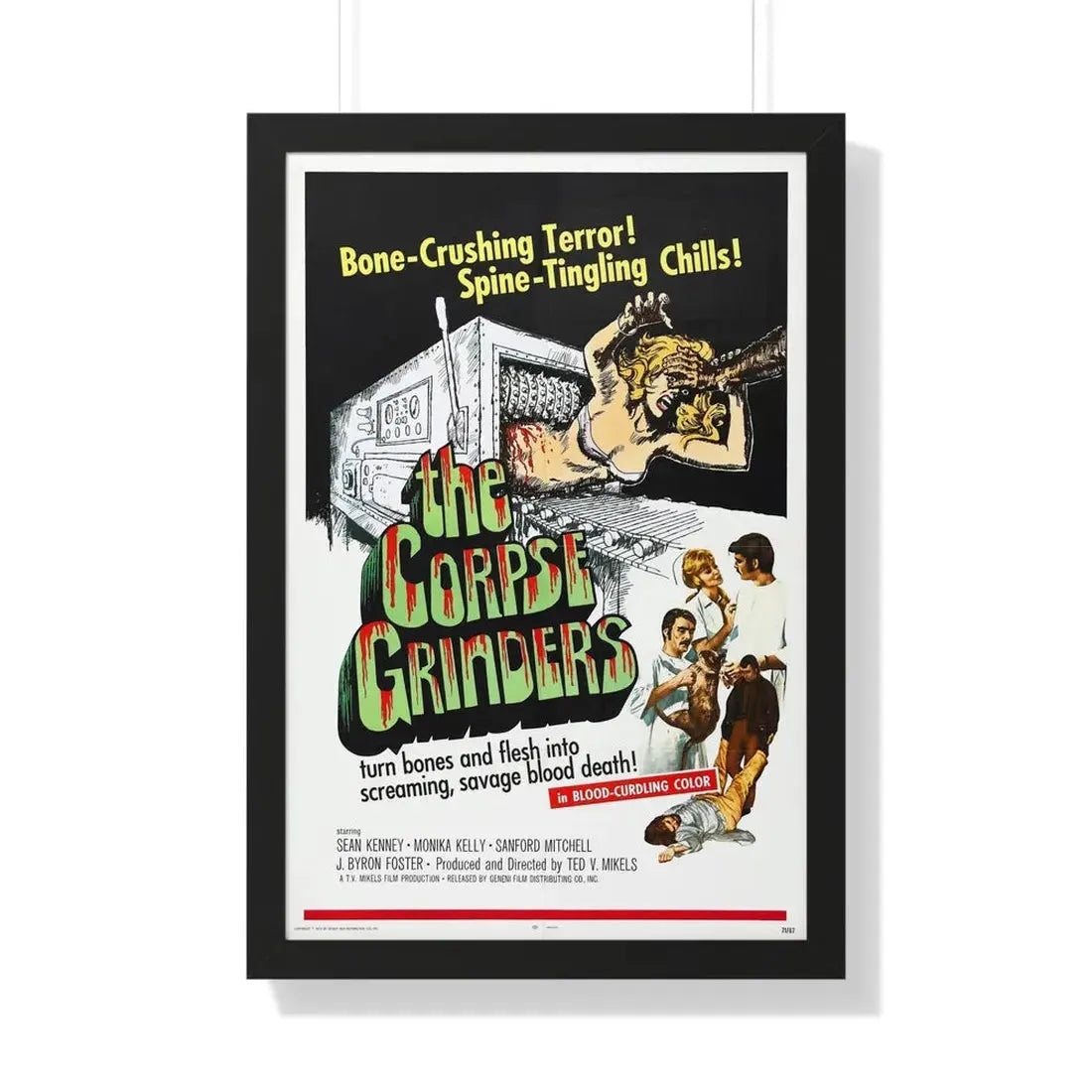 THE CORPSE GRINDERS 1971 - Framed Movie Poster 20" x 30" Black - The Sticker Space