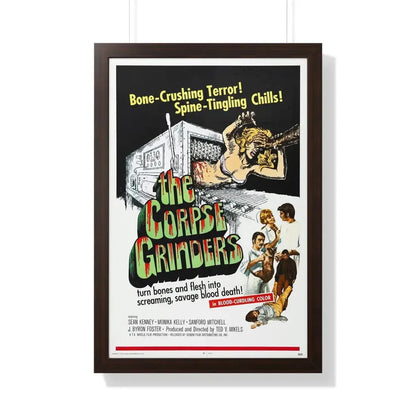 THE CORPSE GRINDERS 1971 - Framed Movie Poster 20" x 30" Walnut - The Sticker Space