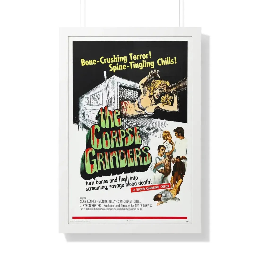 THE CORPSE GRINDERS 1971 - Framed Movie Poster 20" x 30" White - The Sticker Space