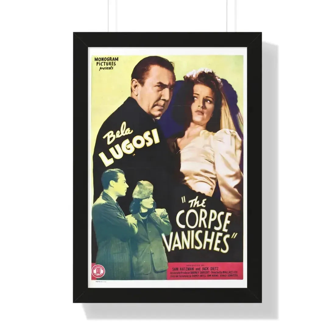 THE CORPSE VANISHES 1942 - Framed Movie Poster 16″ x 24″ Black - The Sticker Space