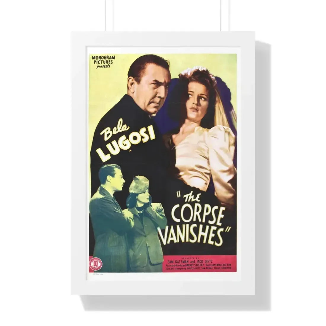 THE CORPSE VANISHES 1942 - Framed Movie Poster 16″ x 24″ White - The Sticker Space