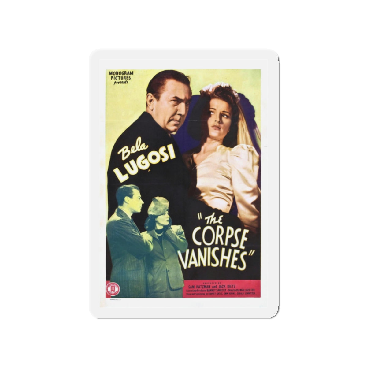 THE CORPSE VANISHES 1942 Movie Poster - Refrigerator Magnet-2" x 2"-The Sticker Space