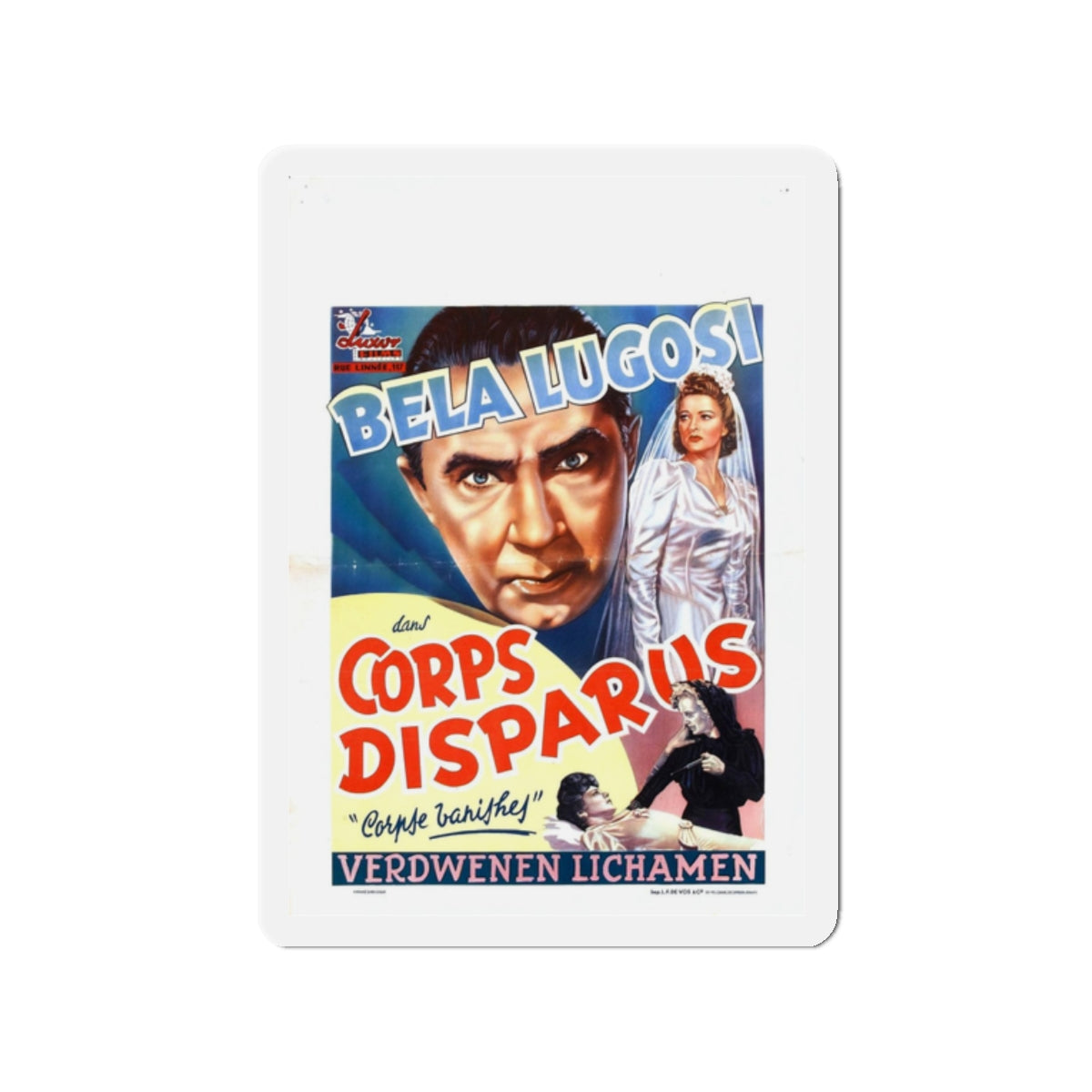 THE CORPSE VANISHES (BELGIAN) 1942 Movie Poster - Refrigerator Magnet-2" x 2"-The Sticker Space