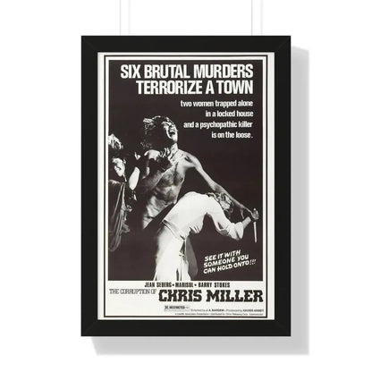 THE CORRUPTION OF CHRIS MILLER 1973 - Framed Movie Poster 16″ x 24″ Black - The Sticker Space