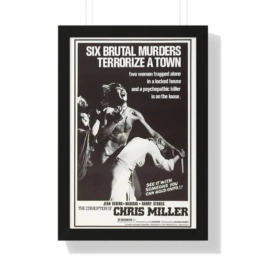 THE CORRUPTION OF CHRIS MILLER 1973 - Framed Movie Poster 16″ x 24″ Black - The Sticker Space