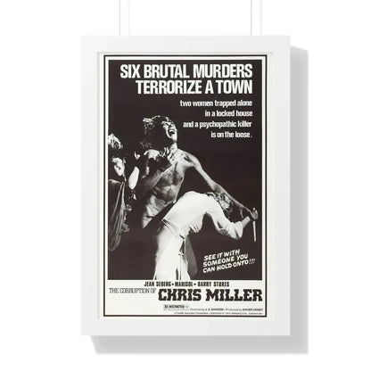 THE CORRUPTION OF CHRIS MILLER 1973 - Framed Movie Poster 16″ x 24″ White - The Sticker Space