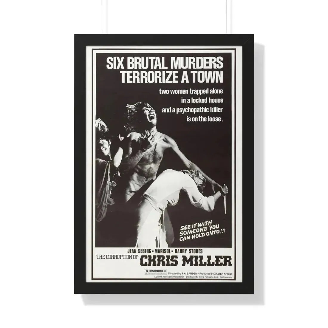 THE CORRUPTION OF CHRIS MILLER 1973 - Framed Movie Poster 20" x 30" Black - The Sticker Space