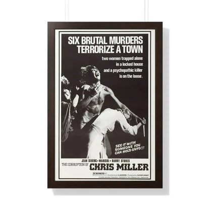 THE CORRUPTION OF CHRIS MILLER 1973 - Framed Movie Poster 20" x 30" Walnut - The Sticker Space