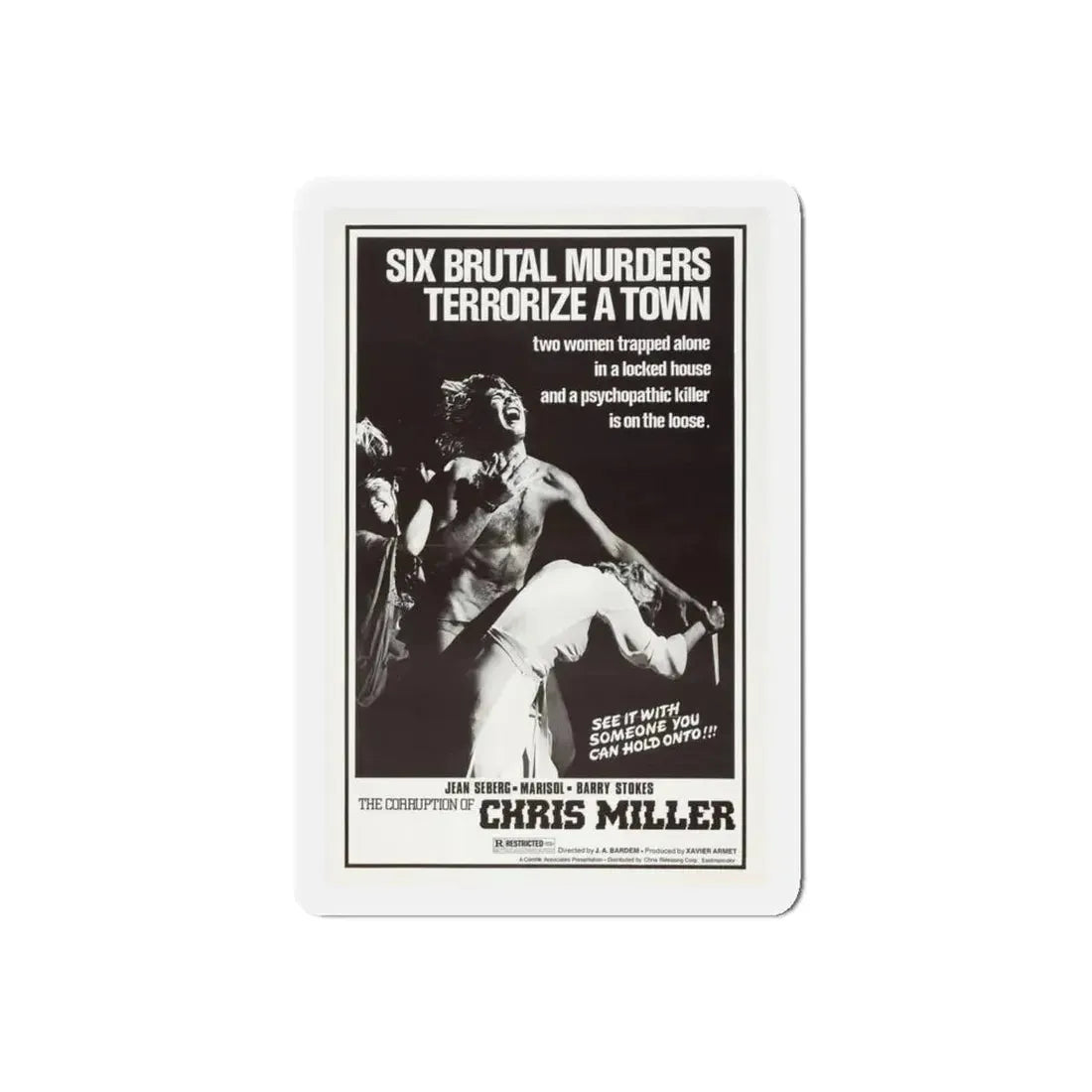 THE CORRUPTION OF CHRIS MILLER 1973 Movie Poster - Refrigerator Magnet 5 Inch Die-Cut - The Sticker Space