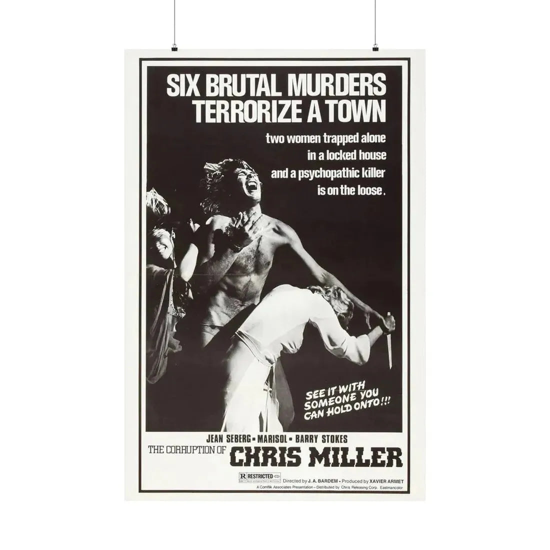 THE CORRUPTION OF CHRIS MILLER 1973 - Paper Movie Poster 36" x 54" Matte - The Sticker Space