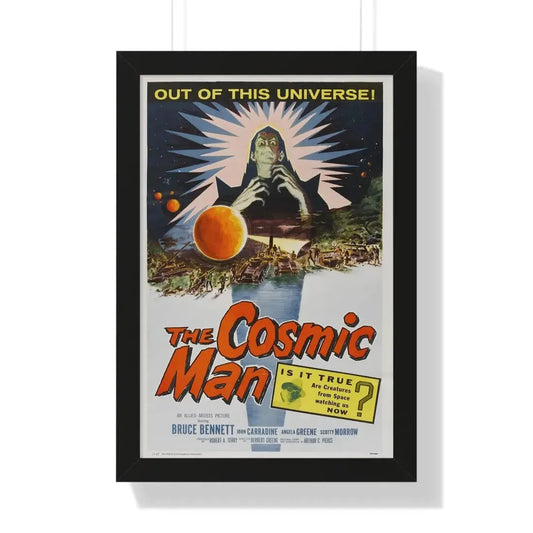 THE COSMIC MAN 1959 - Framed Movie Poster 16″ x 24″ Black - The Sticker Space