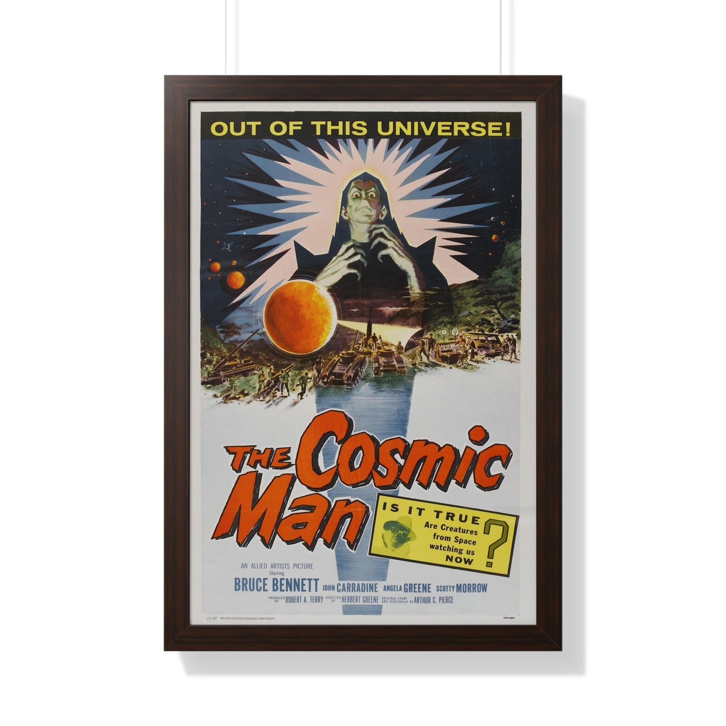 THE COSMIC MAN 1959 - Framed Movie Poster-20" x 30"-The Sticker Space