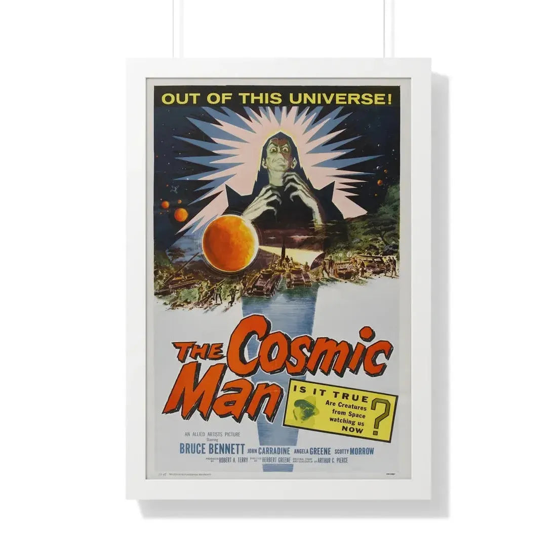 THE COSMIC MAN 1959 - Framed Movie Poster 20" x 30" White - The Sticker Space