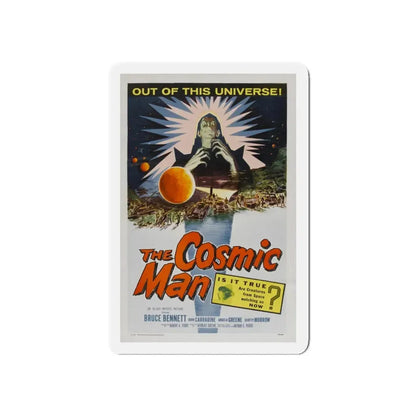 THE COSMIC MAN 1959 Movie Poster - Refrigerator Magnet 3 Inch Die-Cut - The Sticker Space