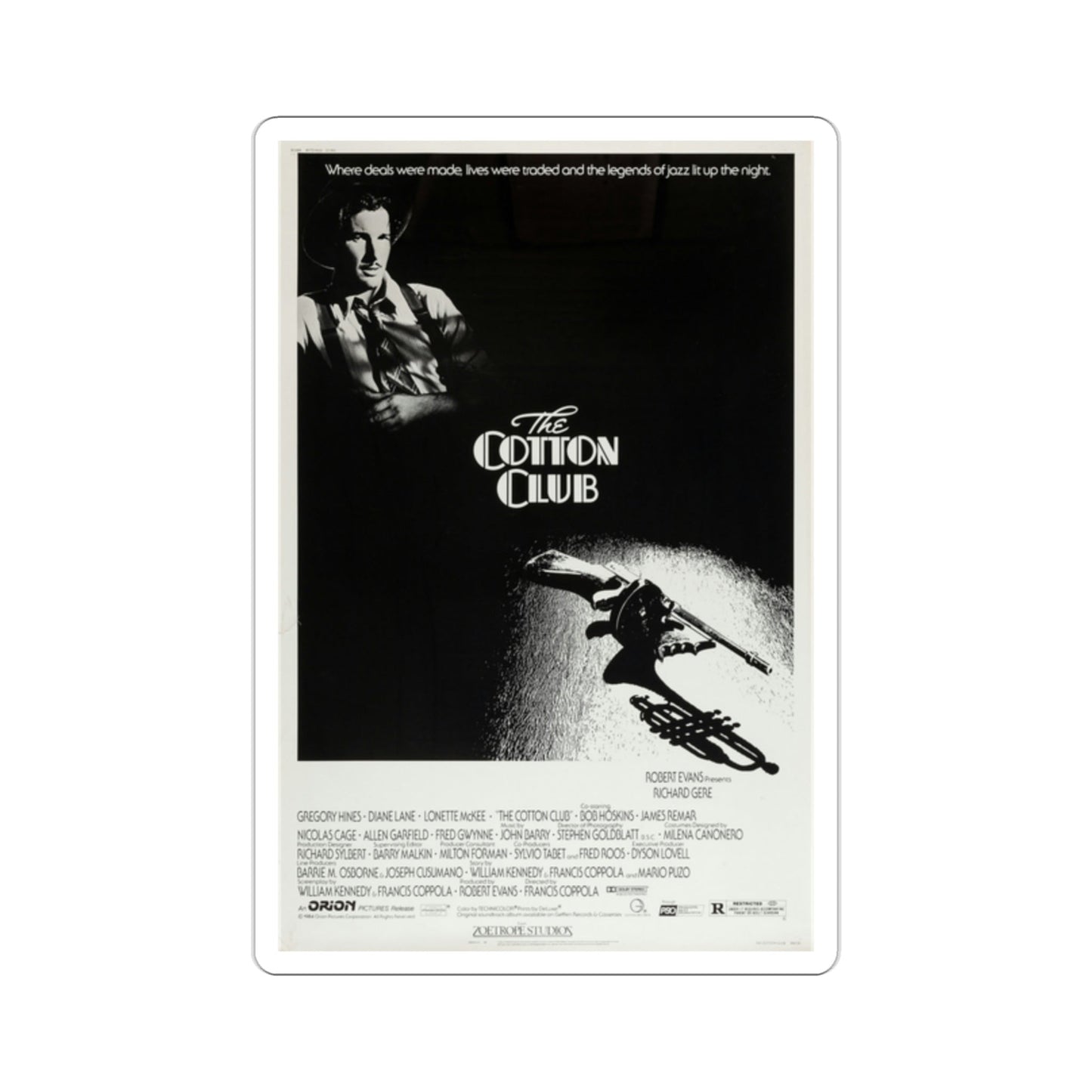 The Cotton Club 1984 Movie Poster STICKER Vinyl Die-Cut Decal-2 Inch-The Sticker Space