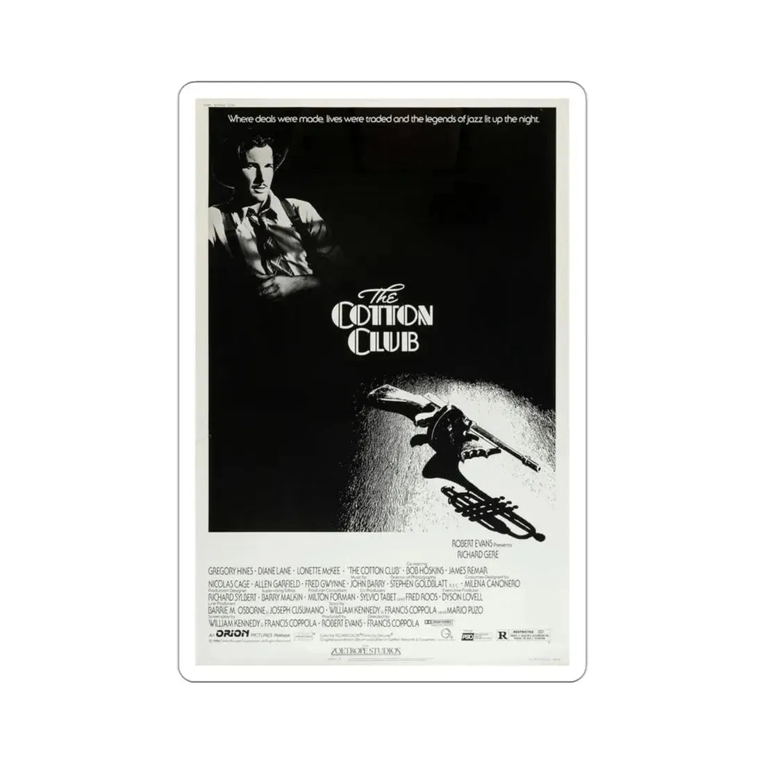 The Cotton Club 1984 Movie Poster STICKER Vinyl Die-Cut Decal 3 Inch - The Sticker Space