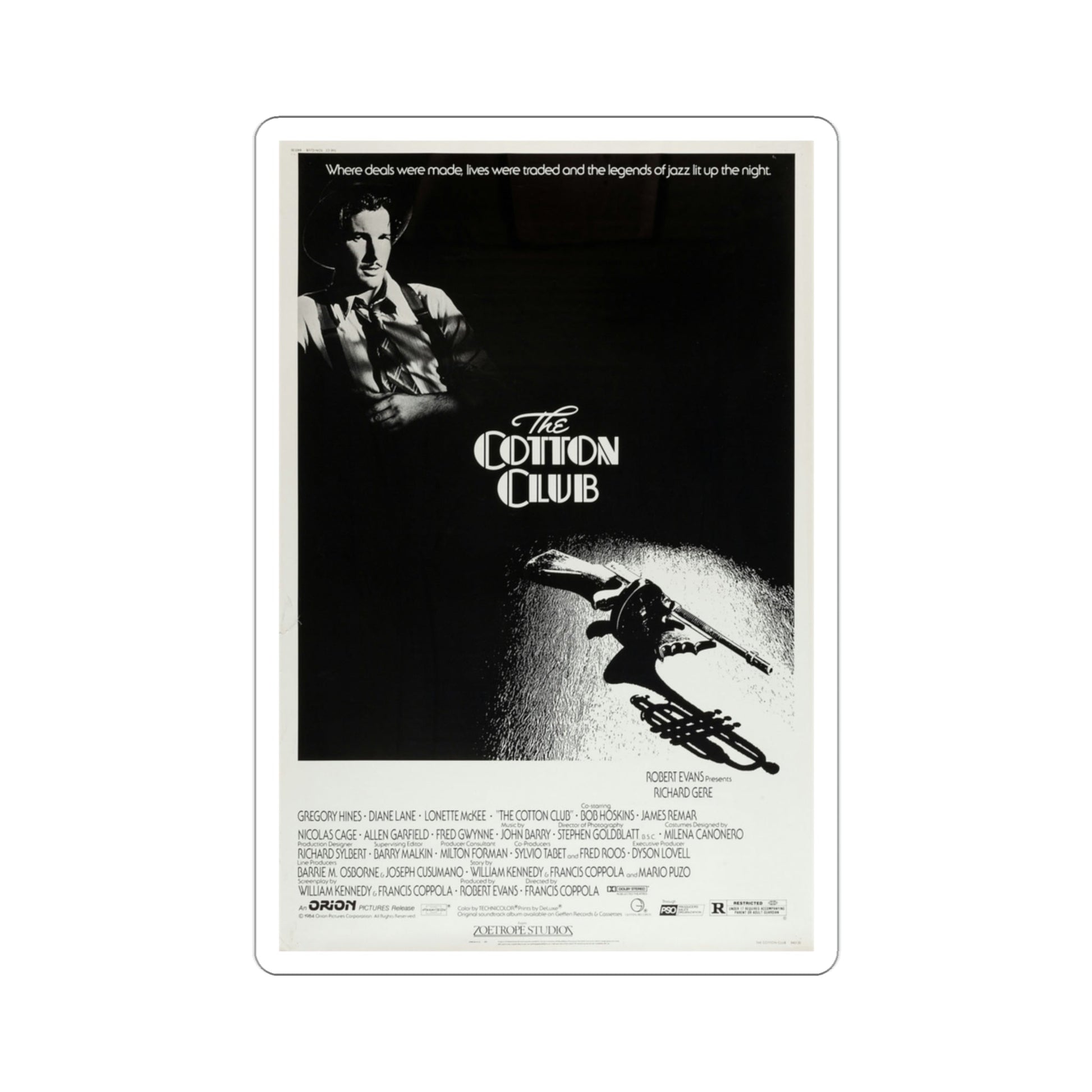The Cotton Club 1984 Movie Poster STICKER Vinyl Die-Cut Decal-3 Inch-The Sticker Space