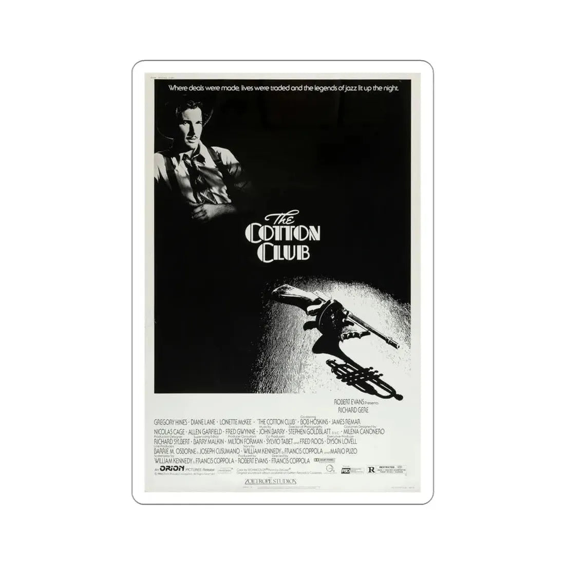 The Cotton Club 1984 Movie Poster STICKER Vinyl Die-Cut Decal 4 Inch - The Sticker Space