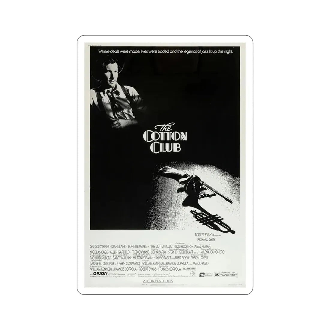 The Cotton Club 1984 Movie Poster STICKER Vinyl Die-Cut Decal 5 Inch - The Sticker Space