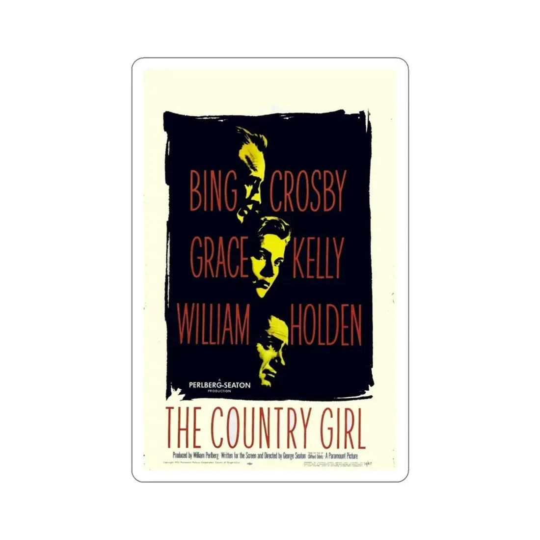 The Country Girl 1954 Movie Poster STICKER Vinyl Die-Cut Decal 4 Inch - The Sticker Space