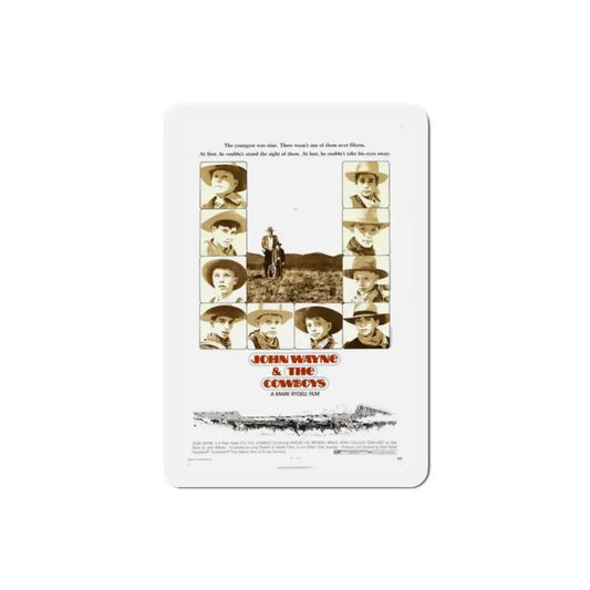 The Cowboys 1972 Movie Poster Refrigerator Magnet 2 Inch - The Sticker Space
