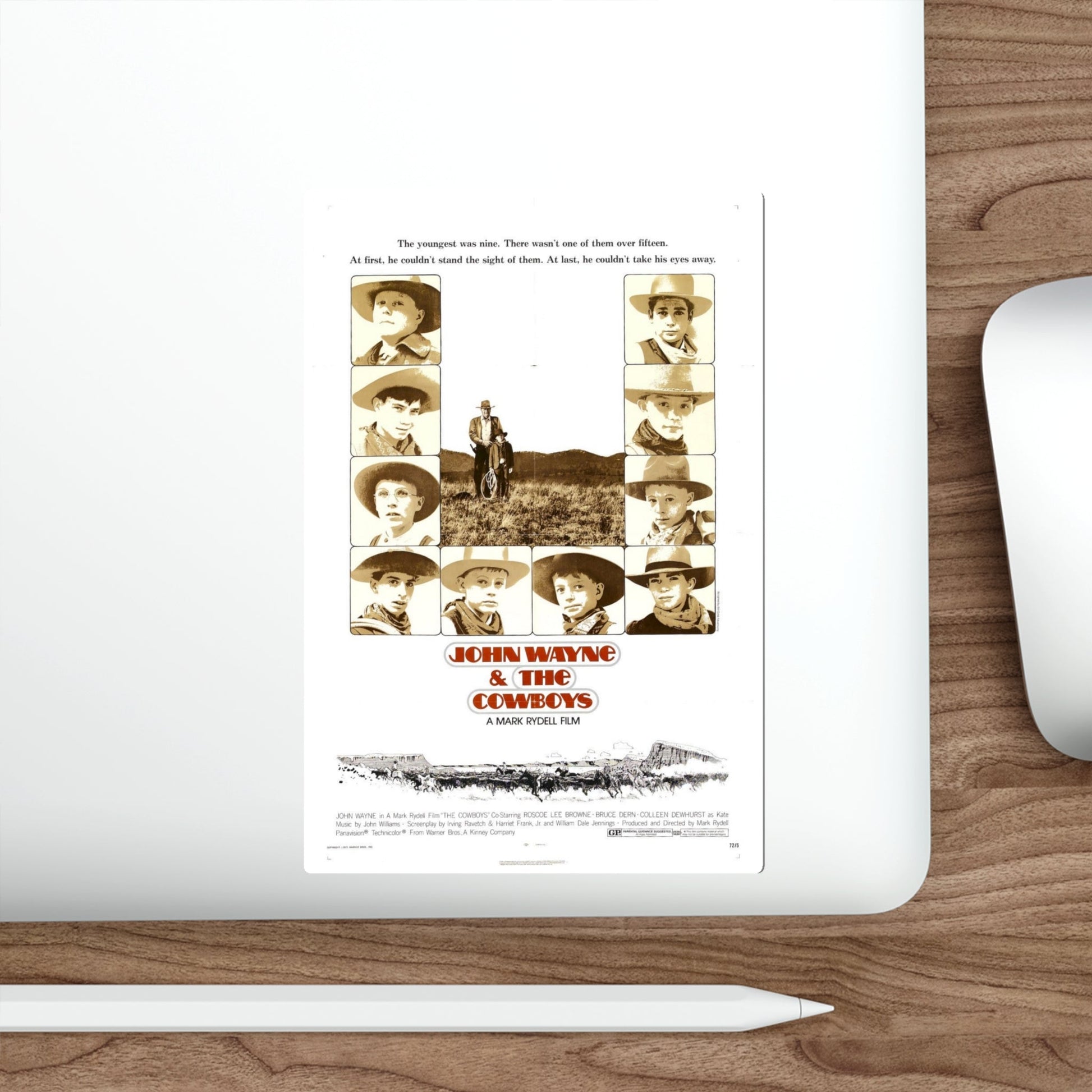 The Cowboys 1972 Movie Poster STICKER Vinyl Die-Cut Decal-The Sticker Space