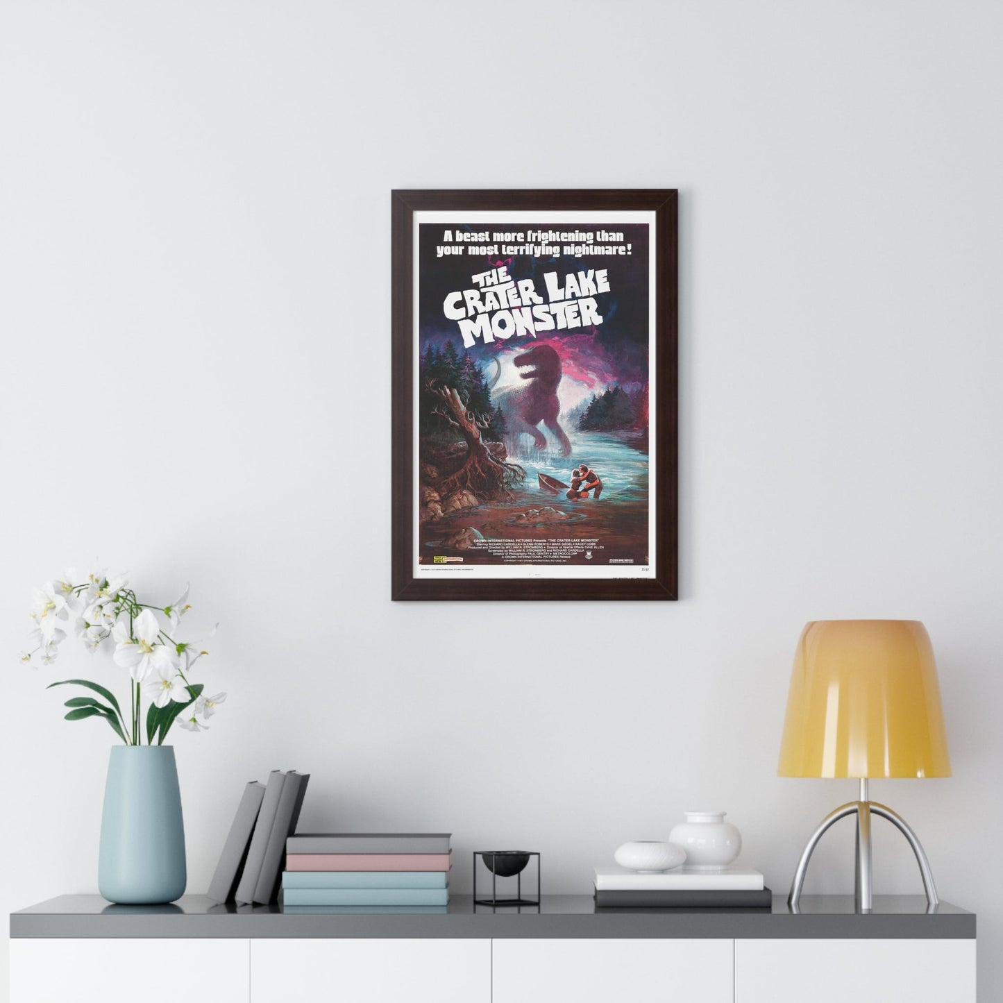 THE CRATER LAKE MONSTER 1977 - Framed Movie Poster-The Sticker Space