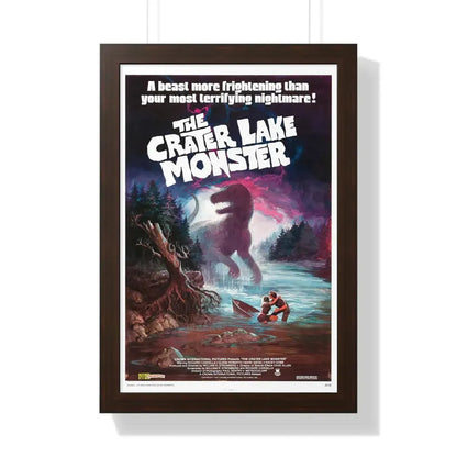 THE CRATER LAKE MONSTER 1977 - Framed Movie Poster 16″ x 24″ Walnut - The Sticker Space