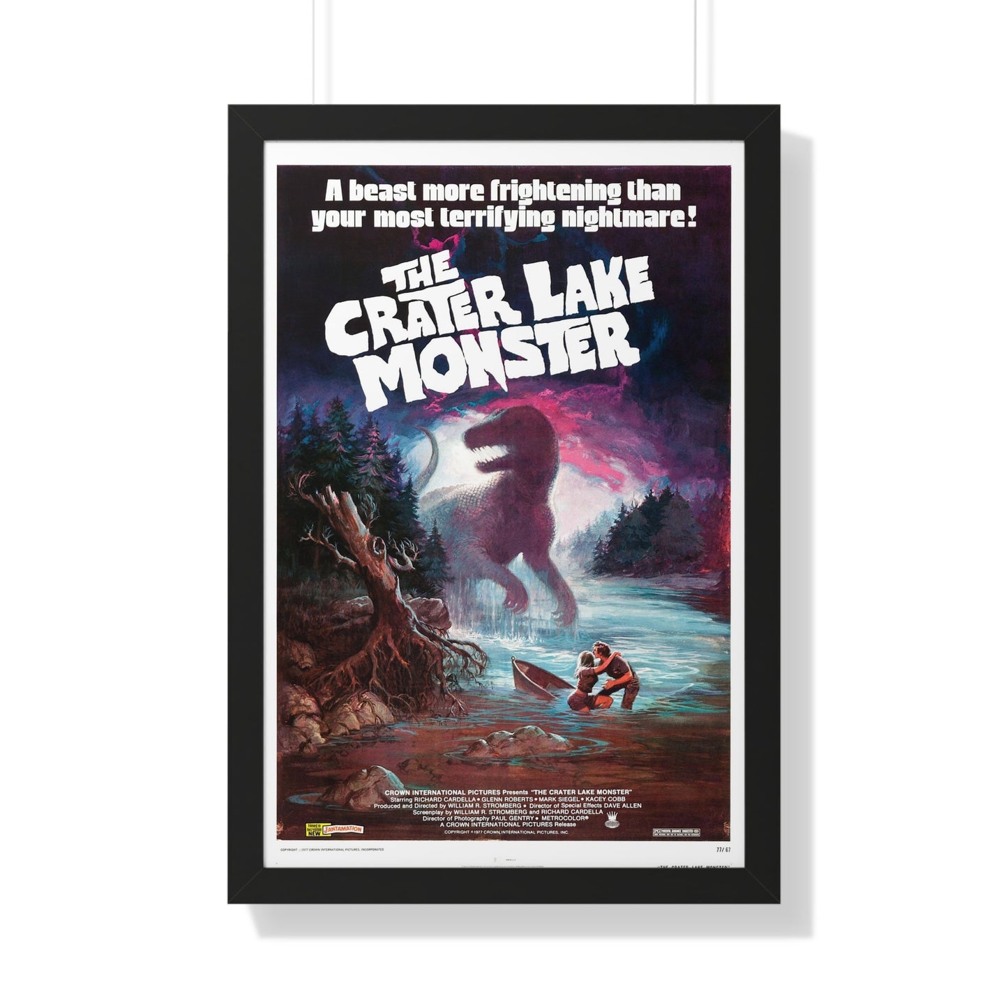 THE CRATER LAKE MONSTER 1977 - Framed Movie Poster-20" x 30"-The Sticker Space