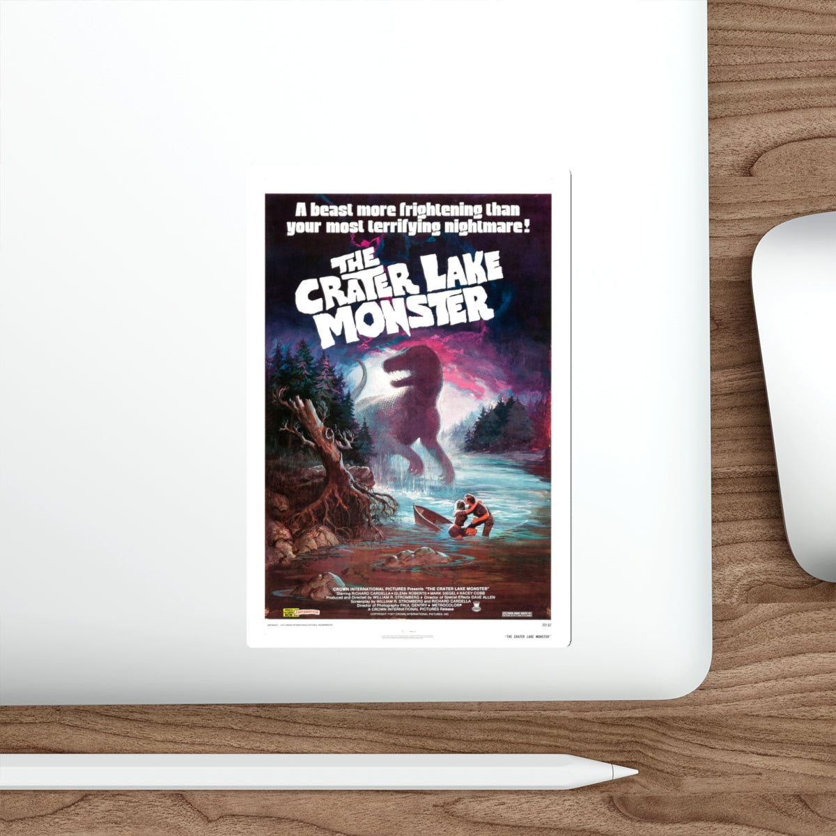 THE CRATER LAKE MONSTER 1977 Movie Poster STICKER Vinyl Die-Cut Decal-The Sticker Space