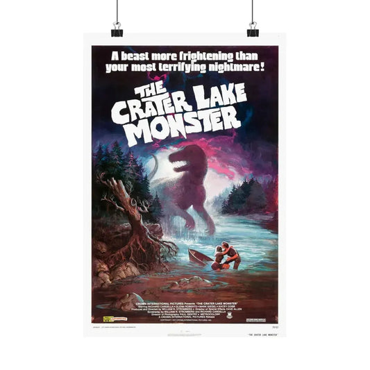 THE CRATER LAKE MONSTER 1977 - Paper Movie Poster 12″ x 18″ Matte - The Sticker Space