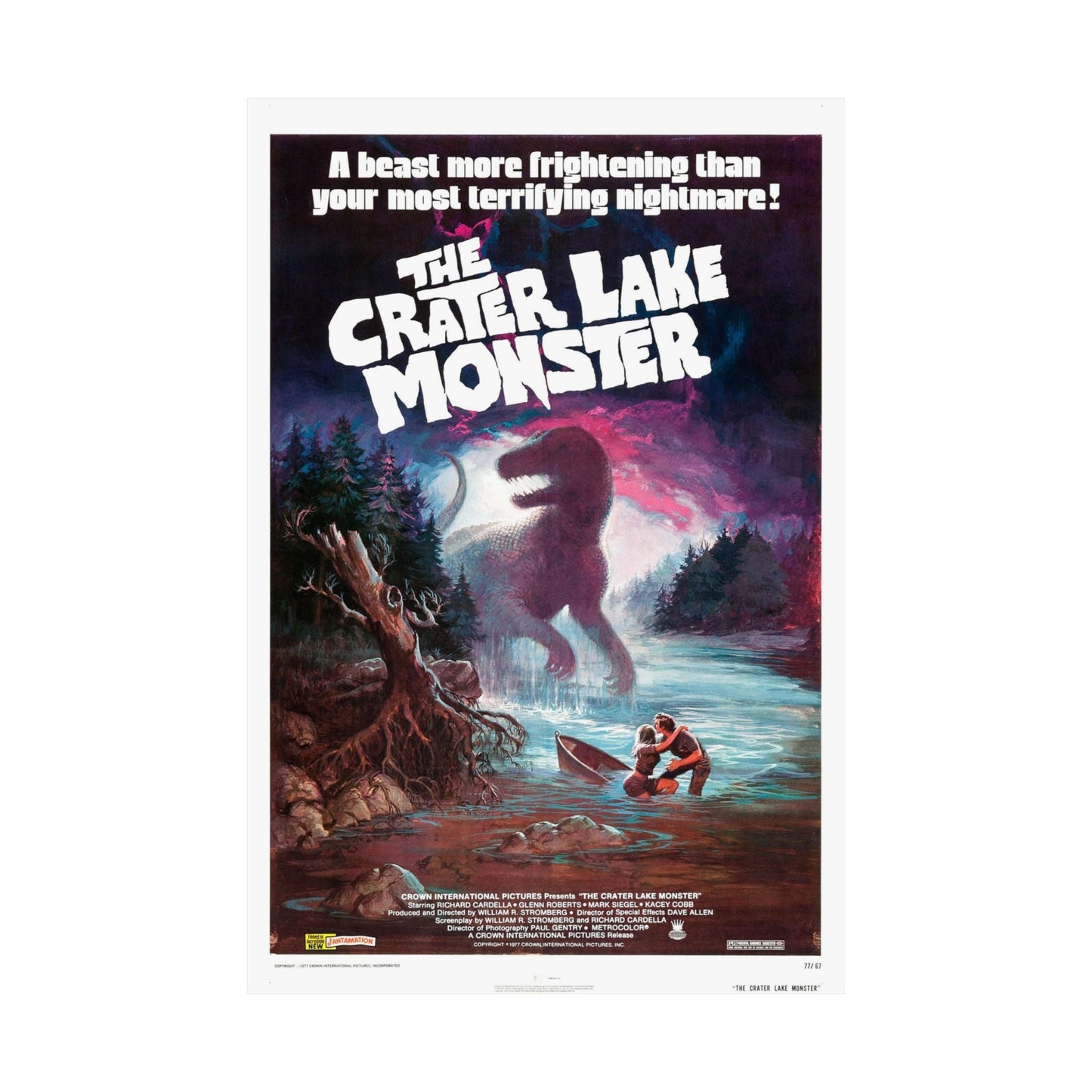 THE CRATER LAKE MONSTER 1977 - Paper Movie Poster-The Sticker Space