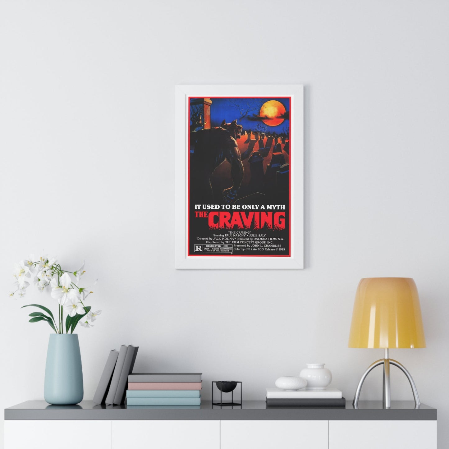 THE CRAVING (THE RETURN OF THE WOLF MAN) 1980 - Framed Movie Poster-The Sticker Space