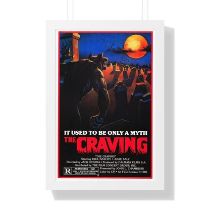 THE CRAVING (THE RETURN OF THE WOLF MAN) 1980 - Framed Movie Poster-16″ x 24″-The Sticker Space