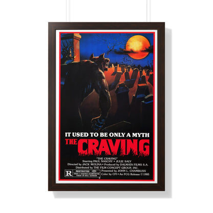 THE CRAVING (THE RETURN OF THE WOLF MAN) 1980 - Framed Movie Poster-20" x 30"-The Sticker Space