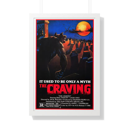 THE CRAVING (THE RETURN OF THE WOLF MAN) 1980 - Framed Movie Poster-20" x 30"-The Sticker Space