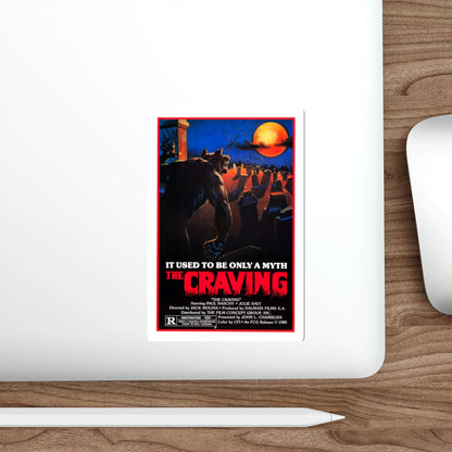 THE CRAVING (THE RETURN OF THE WOLF MAN) 1980 Movie Poster STICKER Vinyl Die-Cut Decal-The Sticker Space