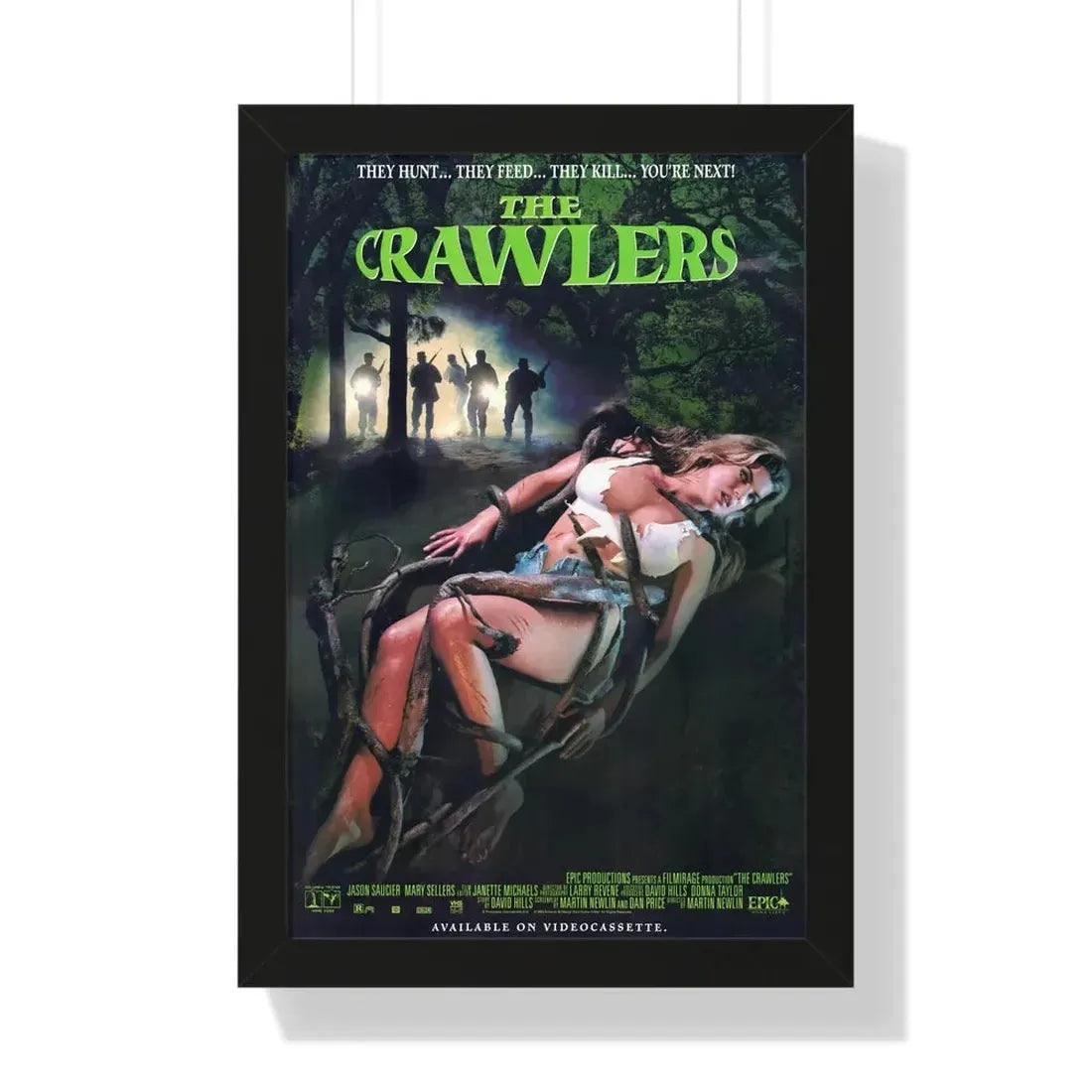 THE CRAWLERS (TROLL 3) 1990 - Framed Movie Poster 16″ x 24″ Black - The Sticker Space