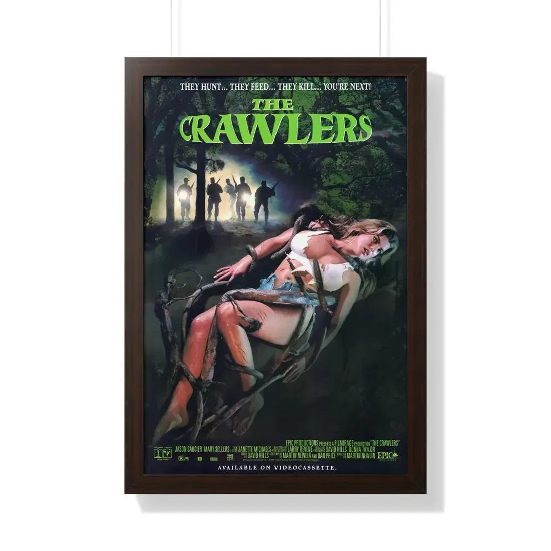 THE CRAWLERS (TROLL 3) 1990 - Framed Movie Poster 20" x 30" Walnut - The Sticker Space
