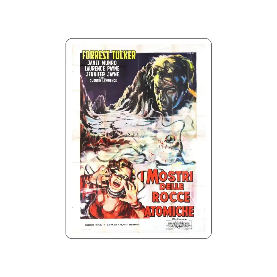 THE CRAWLING EYE (3) 1958 Movie Poster STICKER Vinyl Die-Cut Decal 4 Inch - The Sticker Space