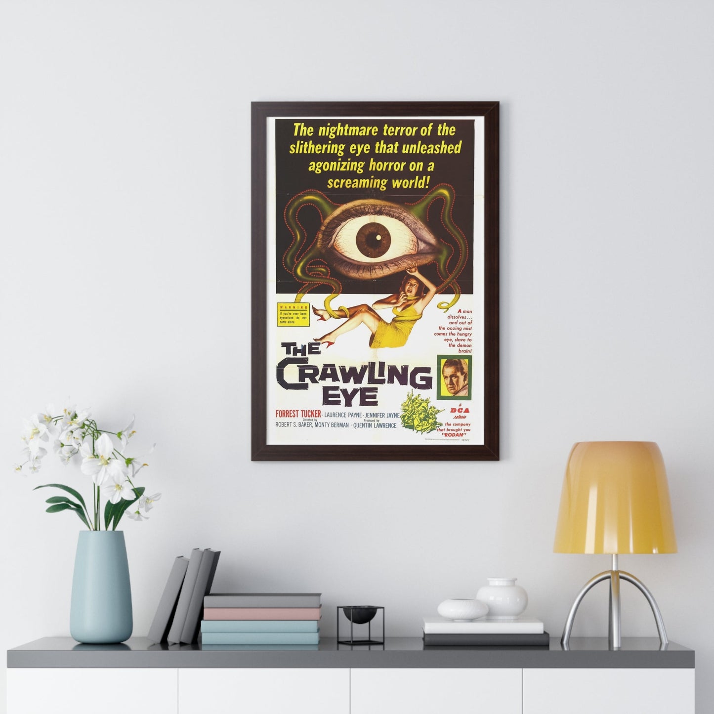 THE CRAWLING EYE (THE TROLLENBERG TERROR) 1958 - Framed Movie Poster-The Sticker Space