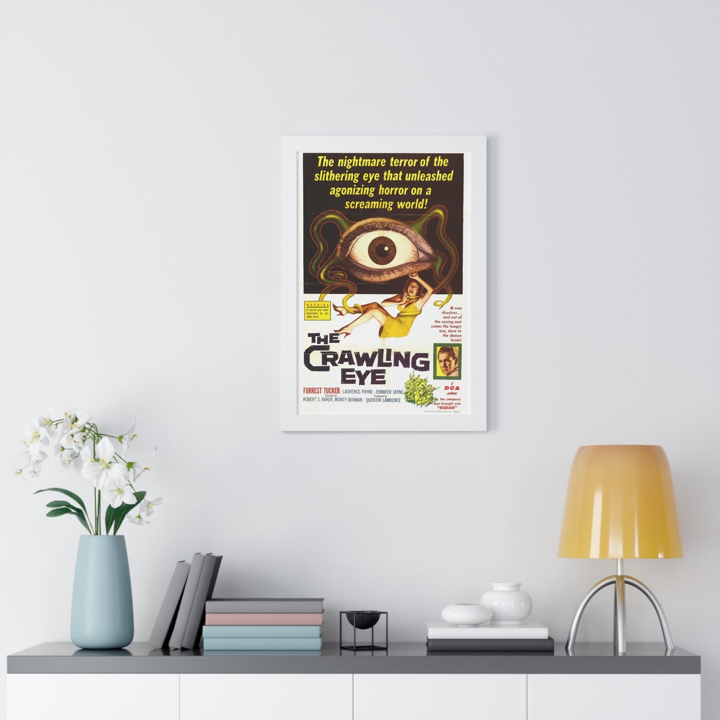 THE CRAWLING EYE (THE TROLLENBERG TERROR) 1958 - Framed Movie Poster-The Sticker Space